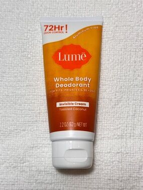 NEW Lume Whole Body Deodorant invisible Cream Toasted Coconut